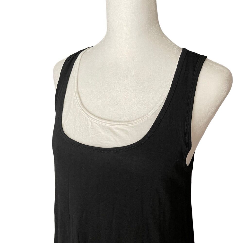 GAP Maternity Small Tank Top Layered Black White Scoop Neck Sleeveless - Picture 6 of 7